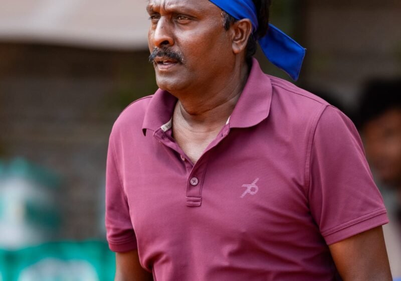 Player on court at True Bounce Tennis Academy, Bengaluru